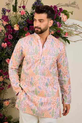 Kasbah Flora & Fauna Embroidered Short Kurta 