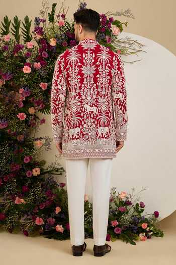 Kasbah Flora & Fauna Embroidered Short Kurta 