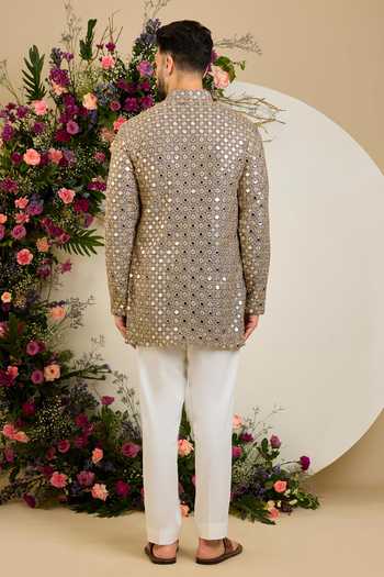 Kasbah Mirror Zari Embroidered Kurta 