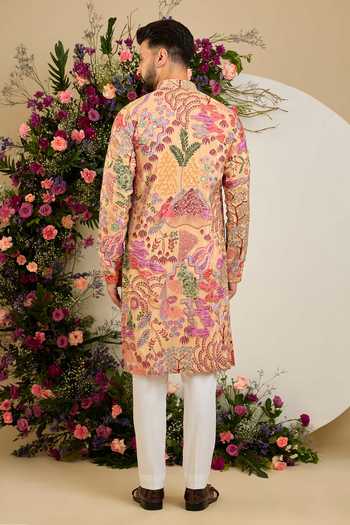Kasbah Botanical Print Zari Kurta