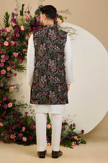 Kasbah The Savile Botanica Long Open Nehru Jacket