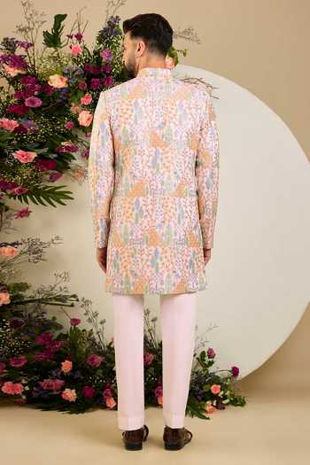 Kasbah Floral Thread Embroidered Sherwani 
