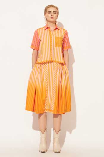 Linetribe Evara Printed Shirt & Skirt Set 
