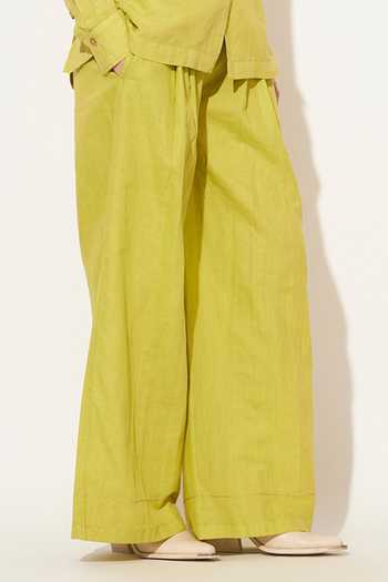 Buy_Linetribe_Green Linen Collared Neck Elyon Ombre Shirt And Pant Set _Online_at_Aza_Fashions