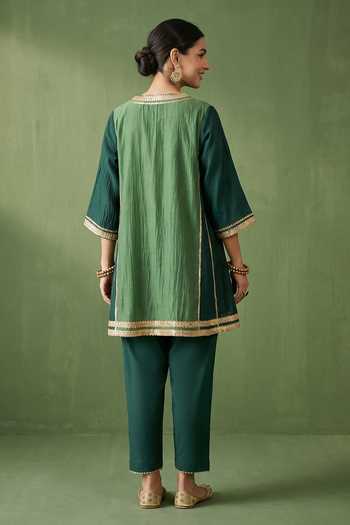 Priya Chaudhary Yoke Embellished Kurta & Salwar Set