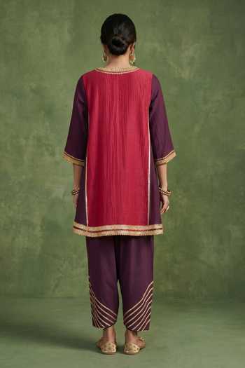 Priya Chaudhary Colorblock Kurta & Salwar Set