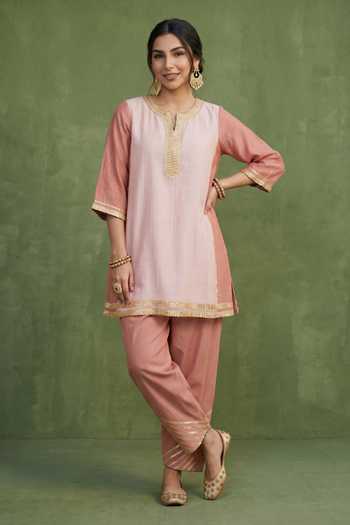 Priya Chaudhary Chanderi Kurta & Salwar Set
