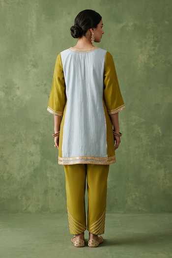Priya Chaudhary Placket Embellished Kurta With Salwar