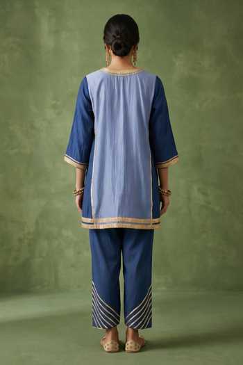 Priya Chaudhary Chanderi Embellished Kurta With Salwar