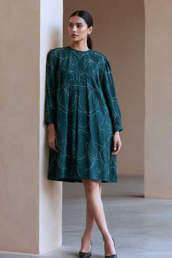 Studio Moda India Aureate Swirl Pattern Dress