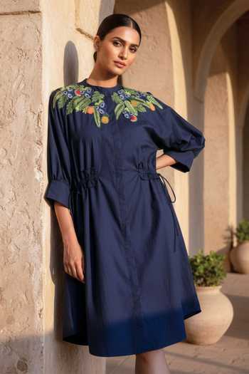 Studio Moda India Eden Yoke Embroidered Dress