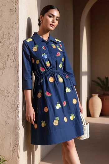 Studio Moda India The Lush Elan Fruit Embroidered Dress
