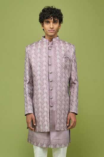 Arihant Rai Sinha Patterned Sherwani Set with Kurta & Pant 