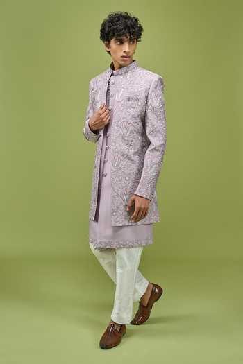 Arihant Rai Sinha Lavender Silk, Dupion Achkan Kurta And Pant Set at Aza Fashions Arihant Rai Sinha_Lavender Silk, Dupion Achkan Kurta And Pant Set _at_Aza_Fashions