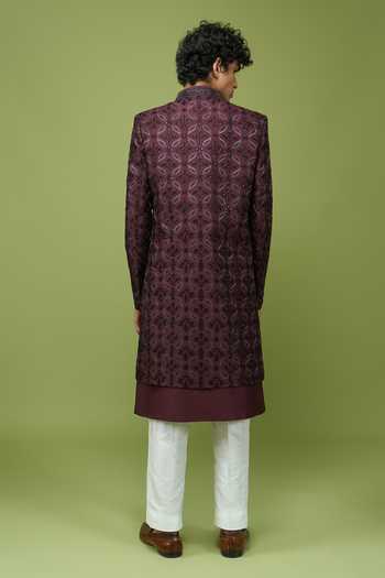 Arihant Rai Sinha Mens Embroidered Sherwani Kurta & Pant Set 