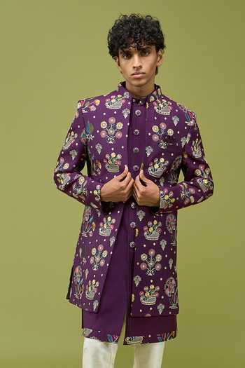 Arihant Rai Sinha Pattern PC Sherwani Set 