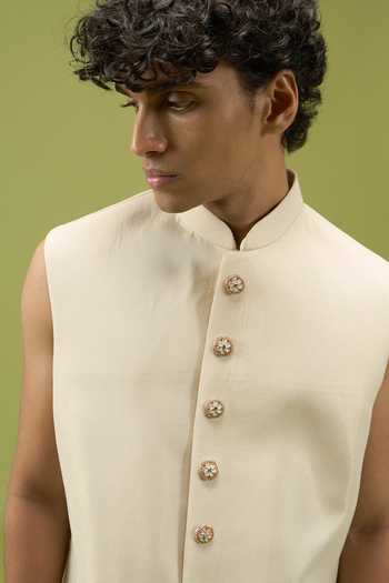 Shop Arihant Rai Sinha Multi Color Silk, Dupion Printed Floral Sherwani With Kurta And Pant Set Online at Aza Fashions Shop_Arihant Rai Sinha_Multi Color Silk, Dupion Printed Floral Sherwani With Kurta And Pant Set _Online_at_Aza_Fashions