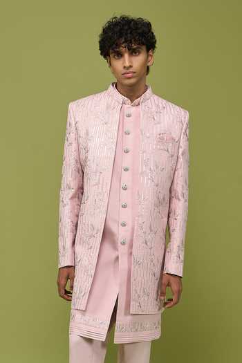 Arihant Rai Sinha Pattern Pc Sherwani Set 