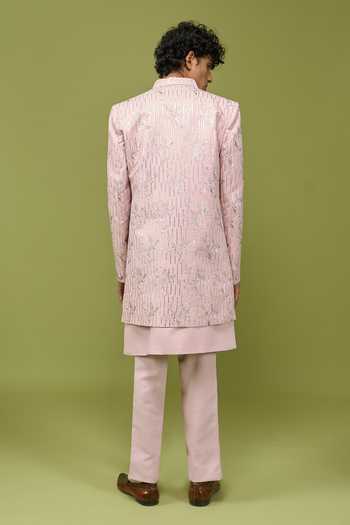 Arihant Rai Sinha Pattern Pc Sherwani Set 