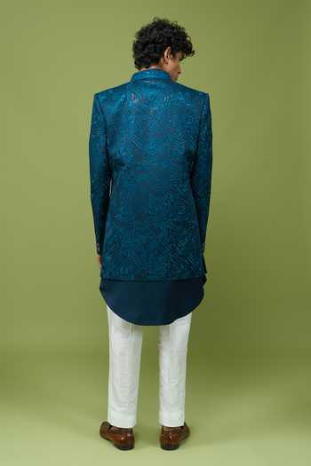 Arihant Rai Sinha Mens Pattern Sherwani Kurta & Pant Set 