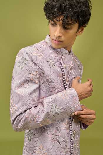 Arihant Rai Sinha Art Silk Sherwani & Pant Set 