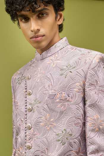 Arihant Rai Sinha Lavender Silk, Dupion Art Sherwani And Pant Set at Aza Fashions Arihant Rai Sinha_Lavender Silk, Dupion Art Sherwani And Pant Set _at_Aza_Fashions