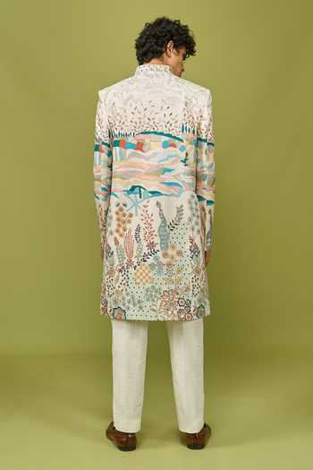 Arihant Rai Sinha Pattern PCS Embroidered Achkan & Pant Set 