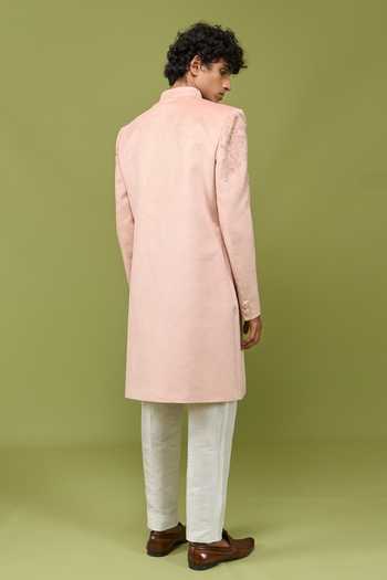 Arihant Rai Sinha Embroidered Sherwani Jacket & Pant Set Mens Indian 