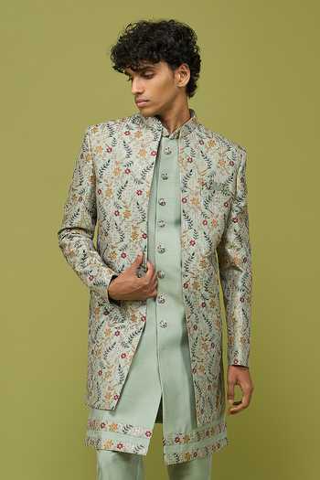 Arihant Rai Sinha Pattern Pc Sherwani Set 