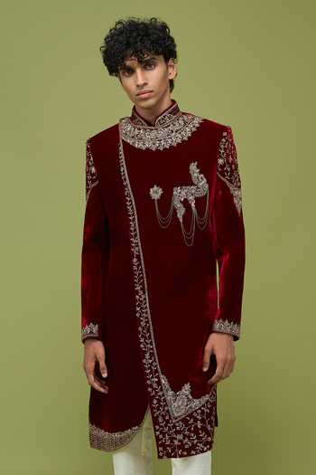 Arihant Rai Sinha Embroidered Sherwani & Pant Set 