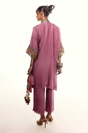 Zariya The Label Embroidered Kurta & Pant Set 