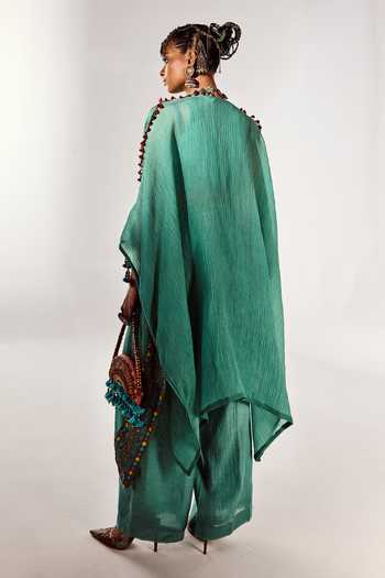 Zariya The Label Hand Embroidered Cape Pant Set 