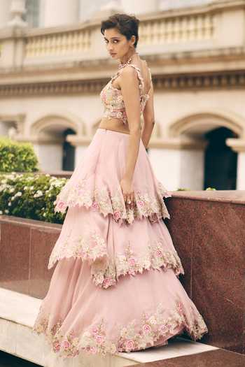 Anushree Reddy Umang Embroidered Blouse & Skirt Set 