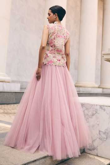 Anushree Reddy Umang Embroidered Jacket & Skirt Set 