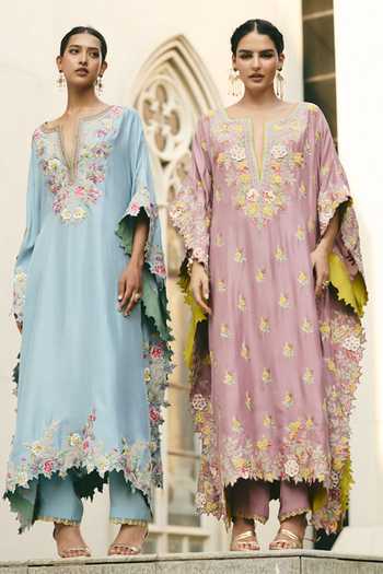 Anushree Reddy Embroidered Kaftan & Pant Set 