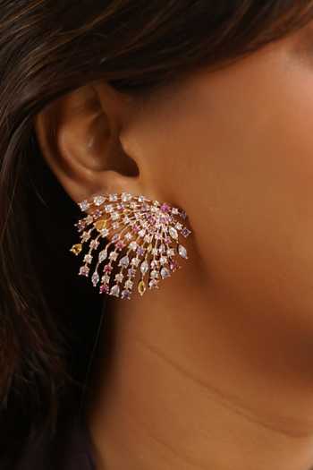 Buy ESME Multi Color Insignia Crystal Embellished Earrings Online at Aza Fashions Buy_ESME_Multi Color Insignia Crystal Embellished Earrings _Online_at_Aza_Fashions