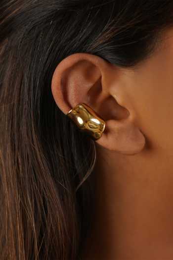 ESME Gold Plated Contour Sculptural Ear Cuffs Online at Aza Fashions ESME_Gold Plated Contour Sculptural Ear Cuffs _Online_at_Aza_Fashions