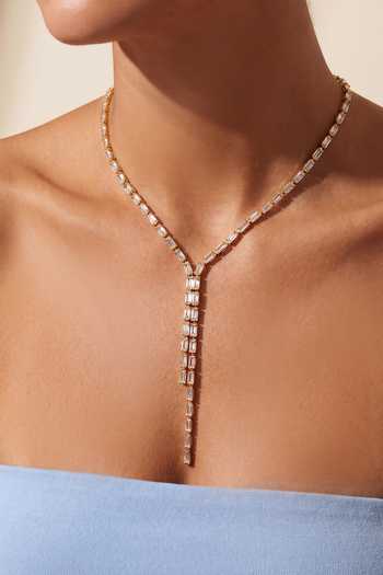ESME Gold Plated Insignia Lariat Necklace Online at Aza Fashions ESME_Gold Plated Insignia Lariat Necklace _Online_at_Aza_Fashions