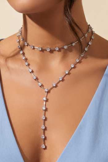 ESME Silver Plated Meridian Lariat Necklace Online at Aza Fashions ESME_Silver Plated Meridian Lariat Necklace _Online_at_Aza_Fashions