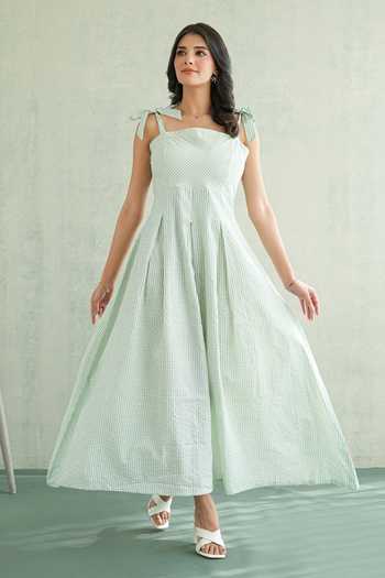 Masoomm Mint Galeto Woven Dress