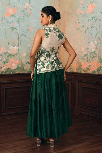 Paulmi And Harsh Carlos Printed Shirt & Skirt Set 