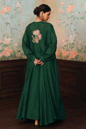 Paulmi And Harsh Fallon Embroidered Jacket Skirt Set 