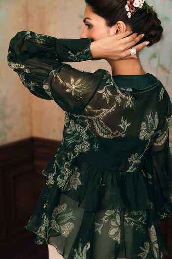 Paulmi And Harsh Bixby Printed Shirt With Tube Top 