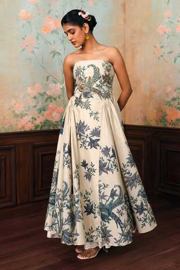 Paulmi And Harsh Emilia Floral Print Dress 