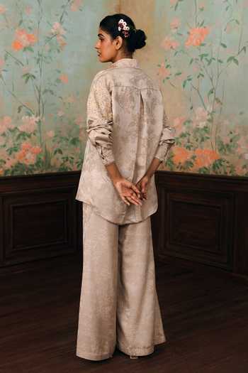 Paulmi And Harsh Cecelia Jacquard Woven Shirt & Pant Set 