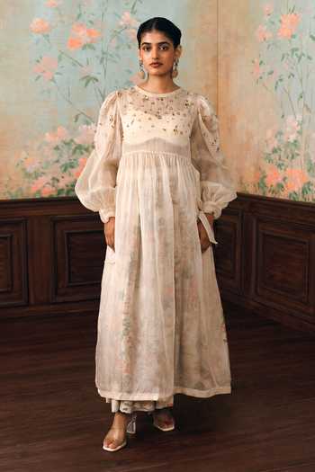 Paulmi And Harsh Rosalie Embroidered Jacket Skirt Set 