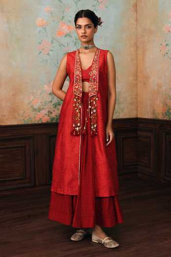 Paulmi And Harsh Delia Printed Jacket Set 