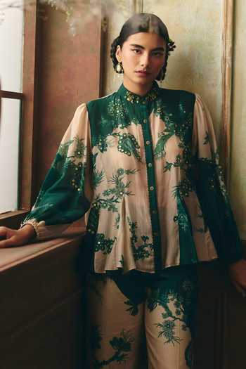 Paulmi And Harsh Oriel Printed Shirt & Trouser Set 