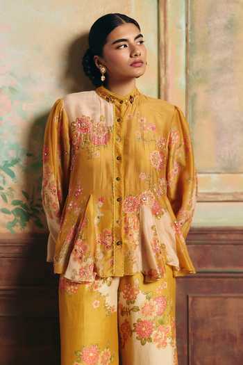 Paulmi And Harsh Oriel Printed Shirt & Trouser Set 