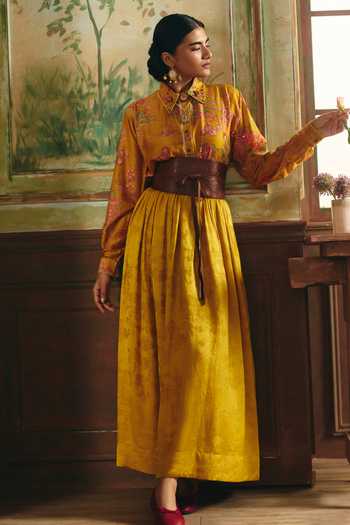 Paulmi And Harsh Hiatus Printed Shirt & Skirt Set